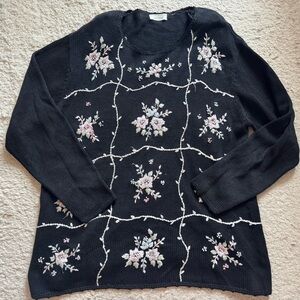 Lord & Taylor embroidered sweater